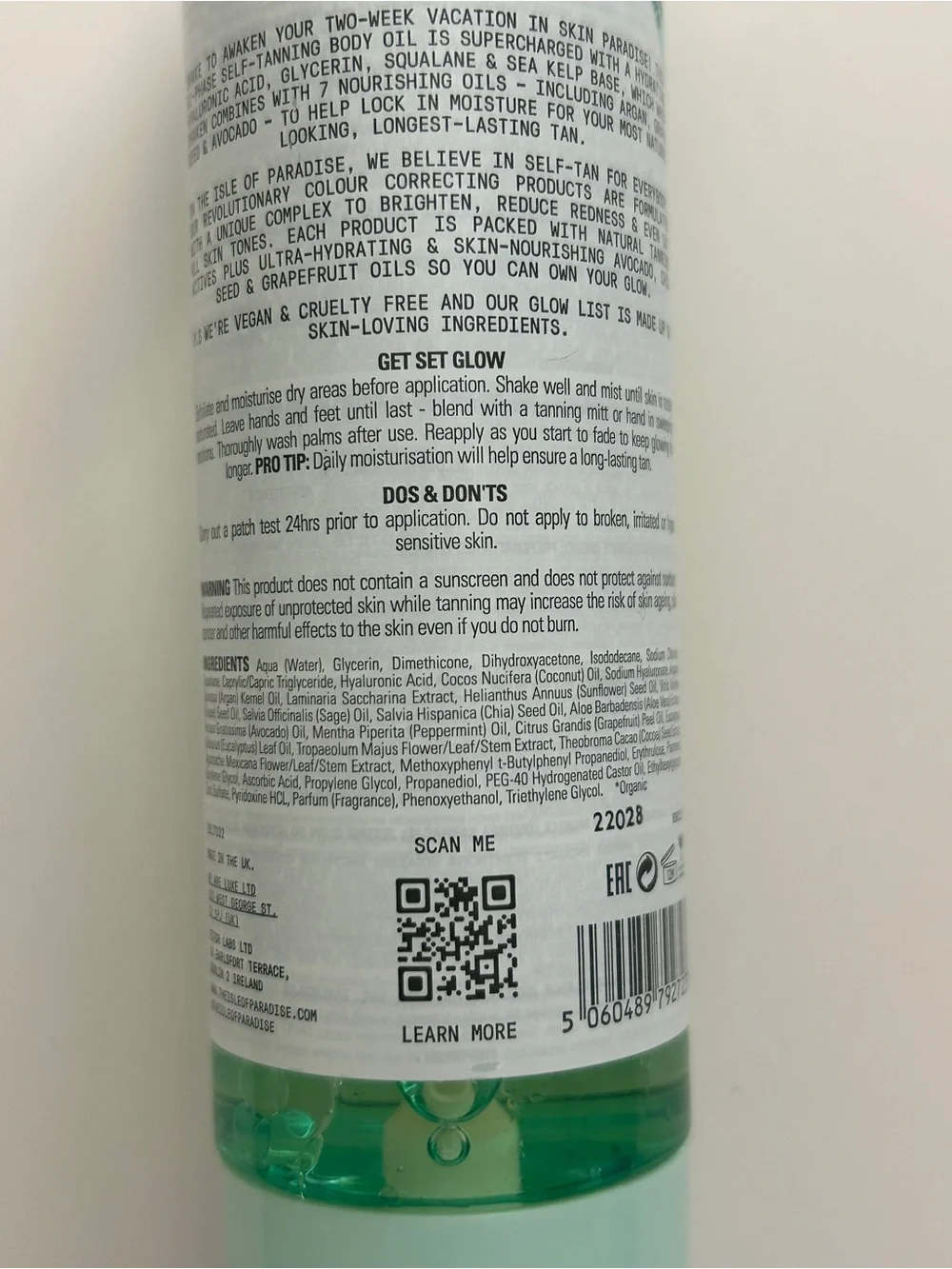 Isle of Paradise Medium Self-Tanning Oil Mist -Medium